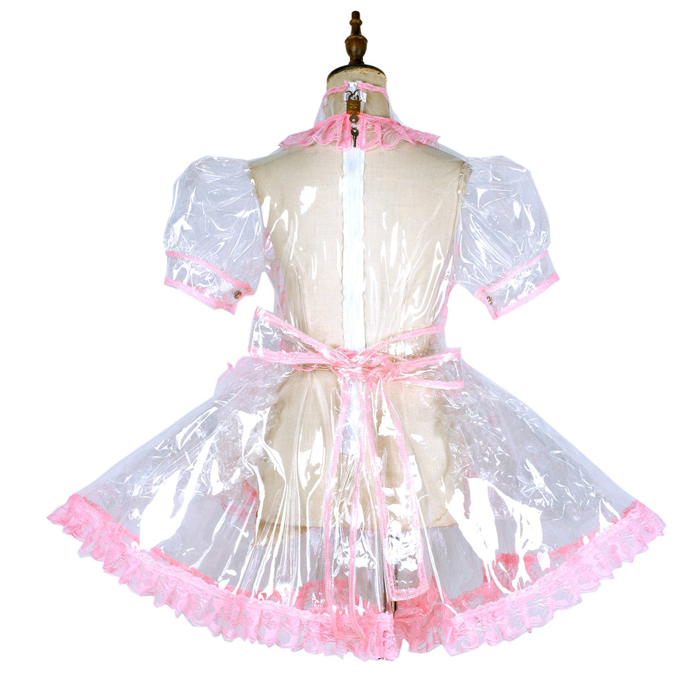 white clear pvc dress G1800