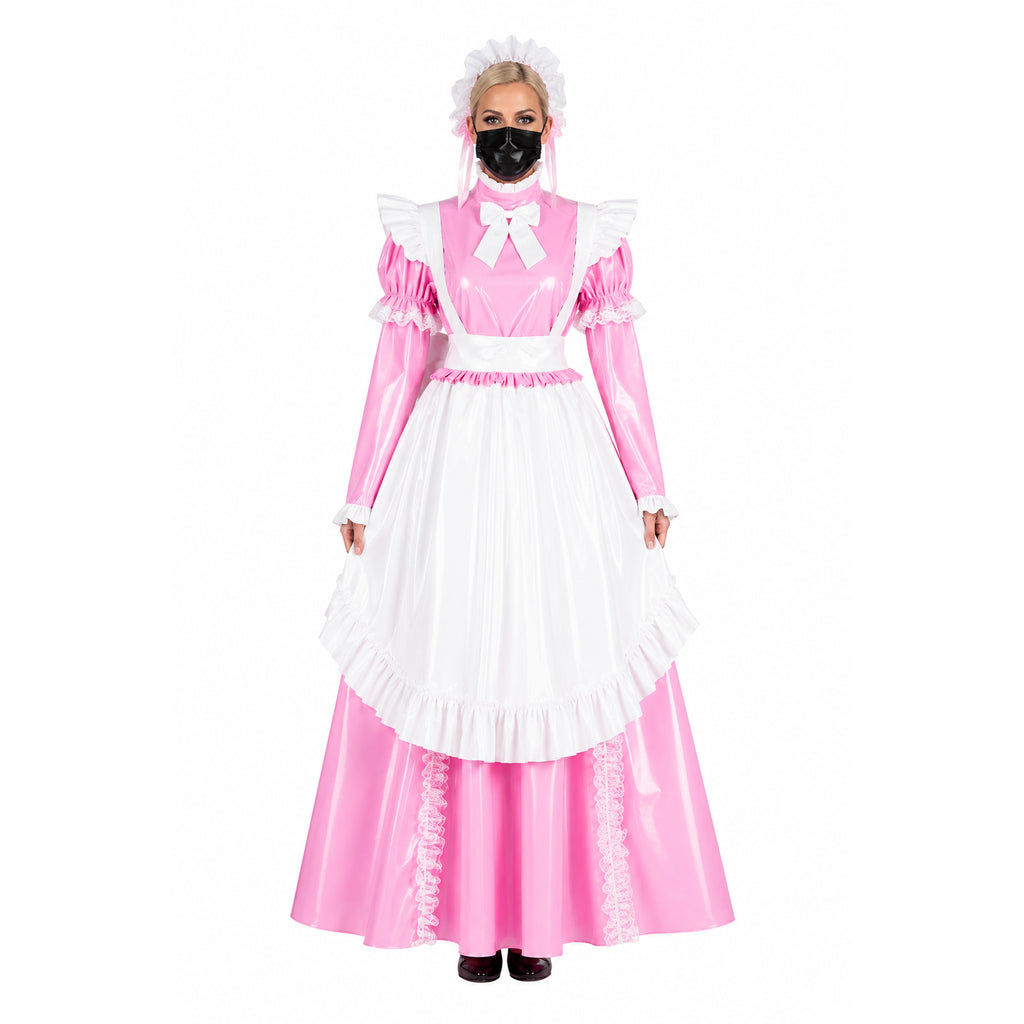 pink thin pvc dress G1801