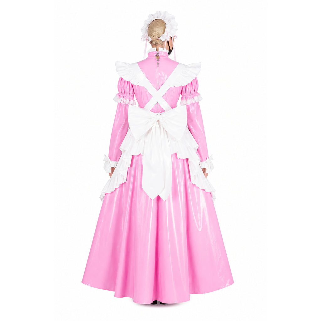 pink thin pvc dress G1801