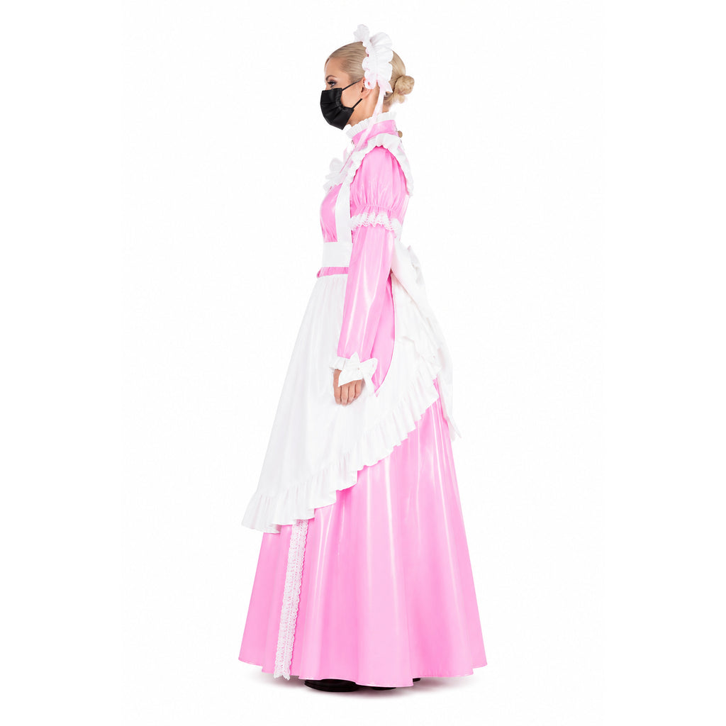 pink thin pvc dress G1801