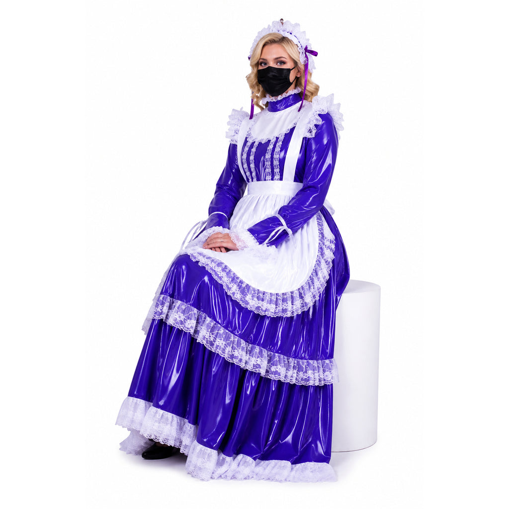 Purple thin pvc dress G1802