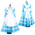 baby blue thin pvc dress G1805