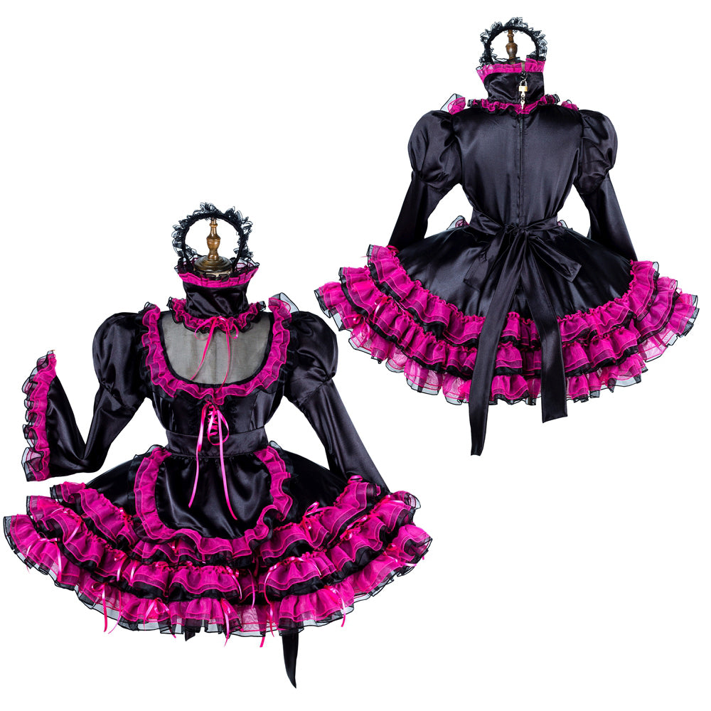 black satin dress G1989