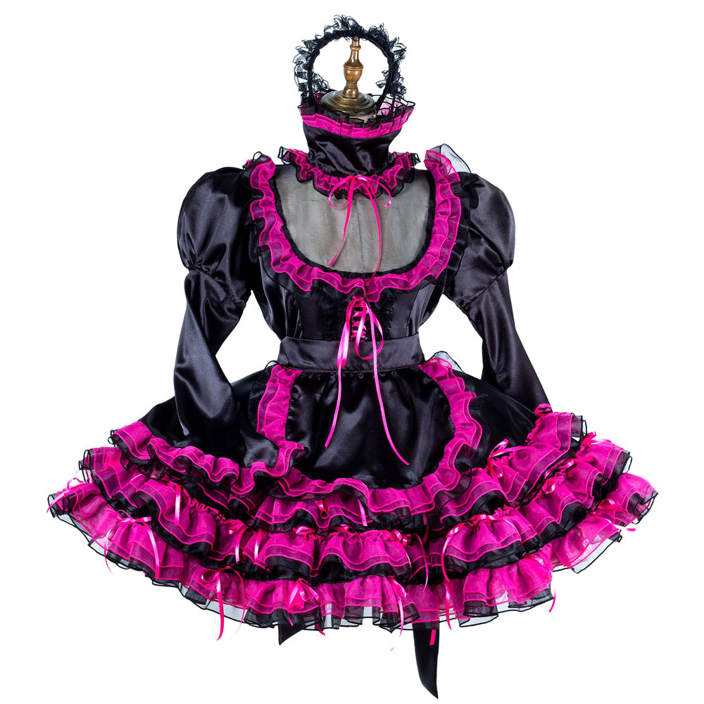 black satin dress G1989