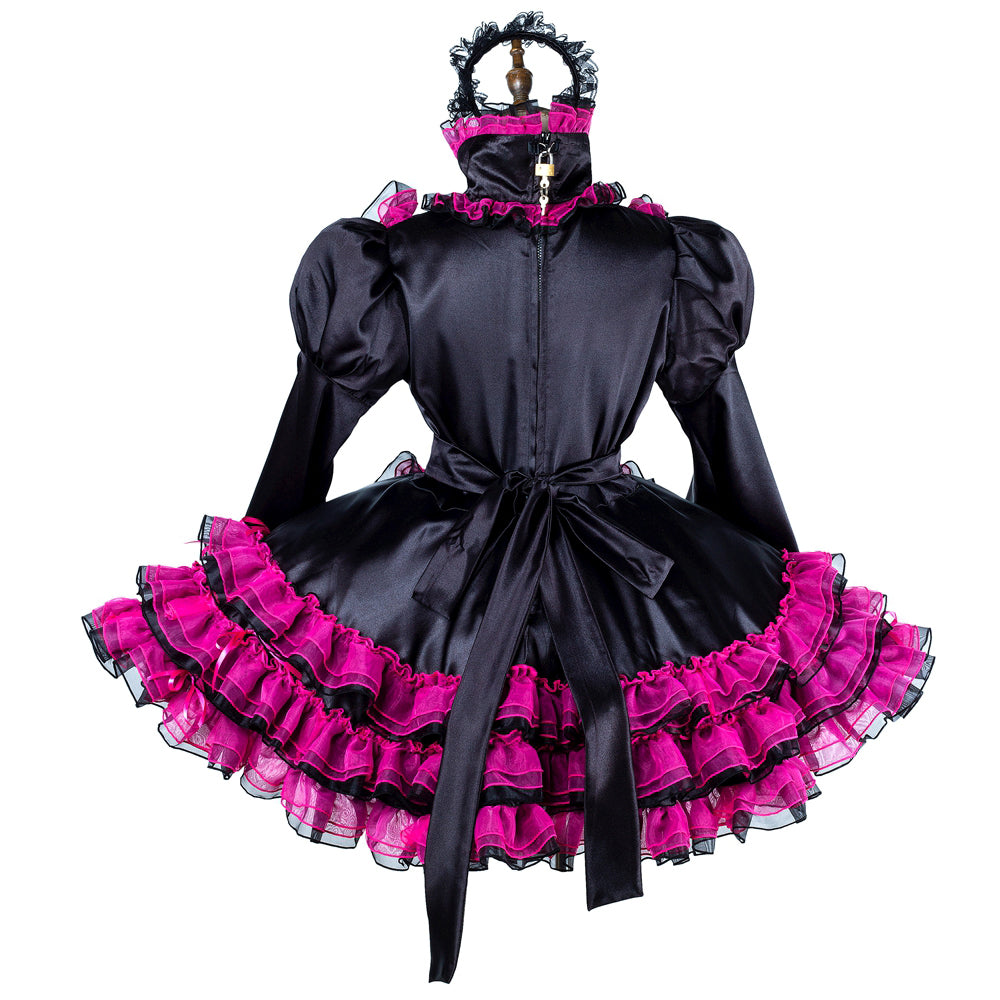 black satin dress G1989