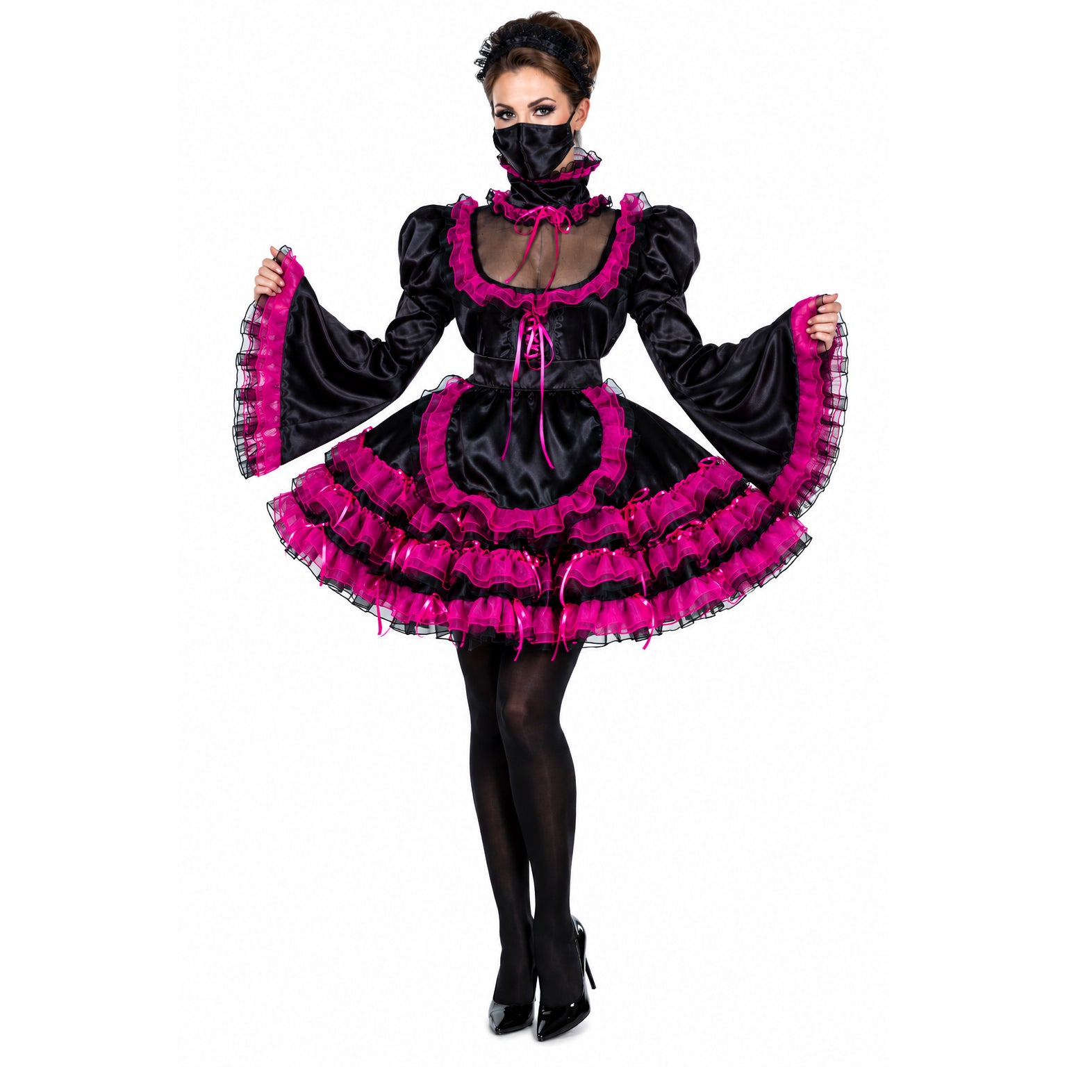 black satin dress G1989
