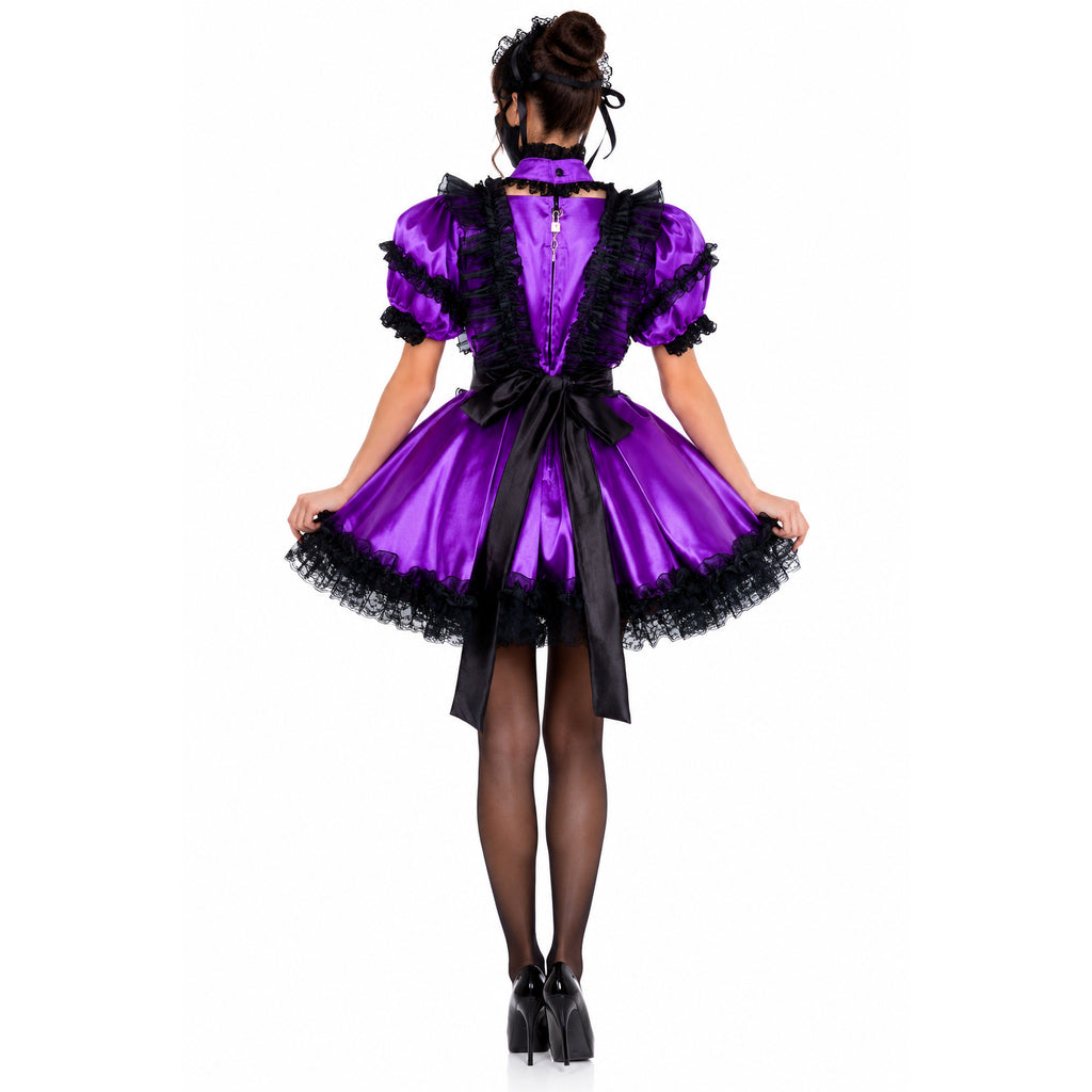 Purple satin dress G1990