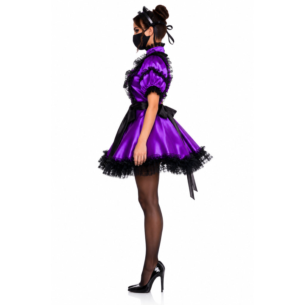 Purple satin dress G1990