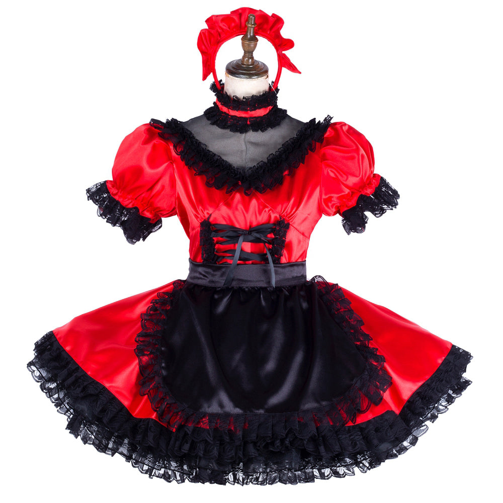 red satin dress G1994