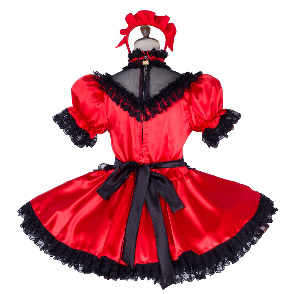 red satin dress G1994