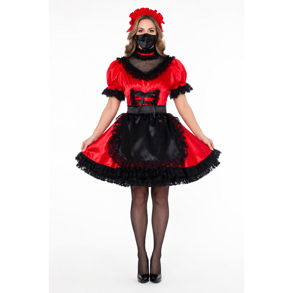 red satin dress G1994