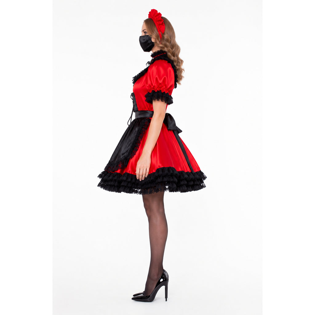 red satin dress G1994