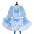 baby blue satin dress G1995