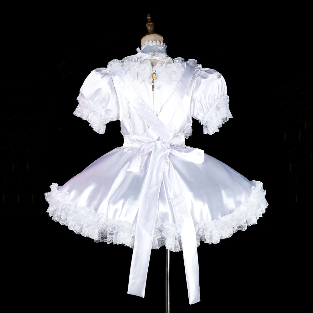 white satin dress G1997
