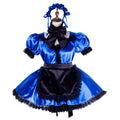 blue satin dress G1999