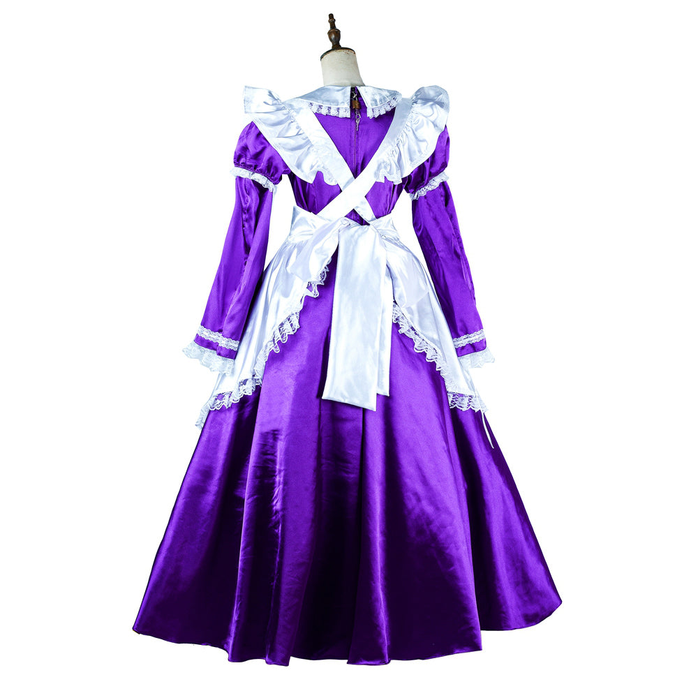 Purple satin dress G2004