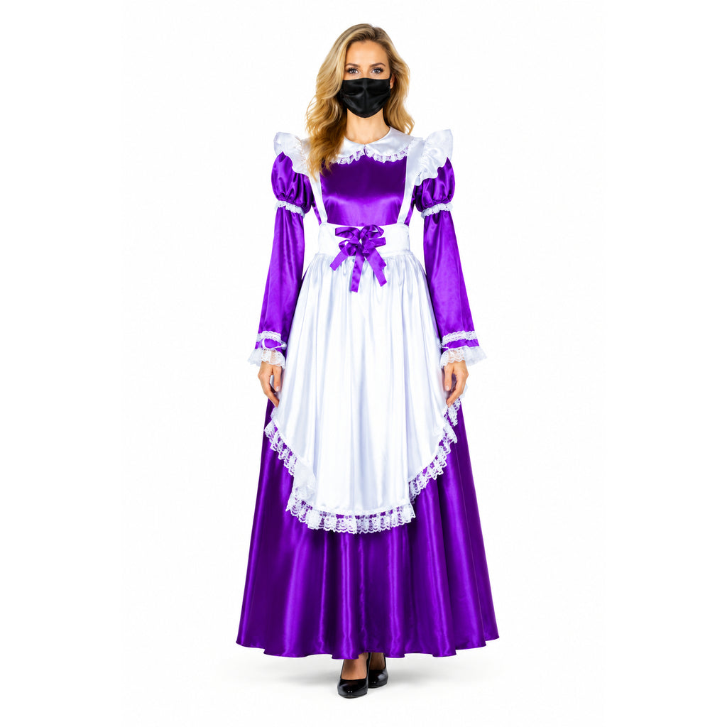 Purple satin dress G2004