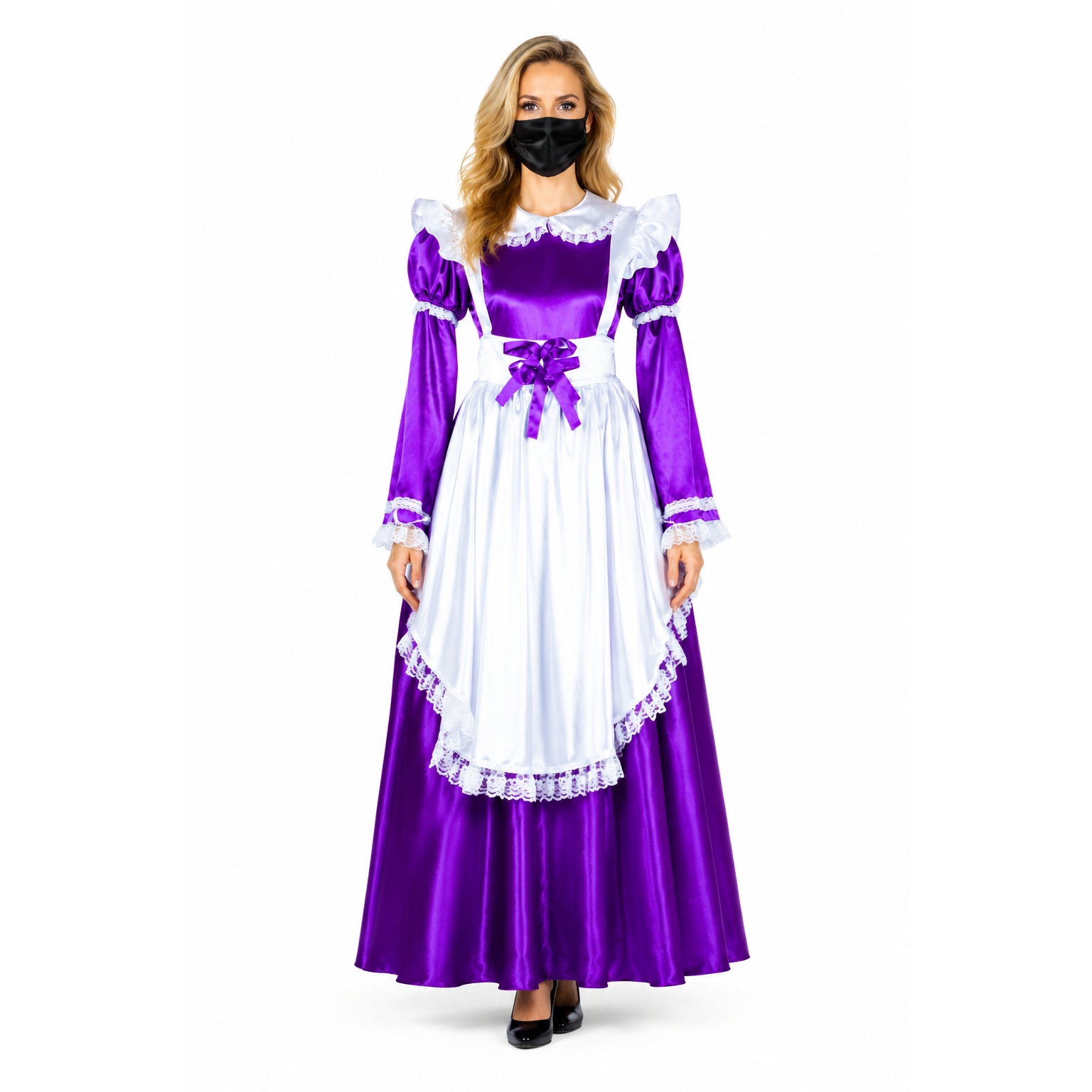 Purple satin dress G2004