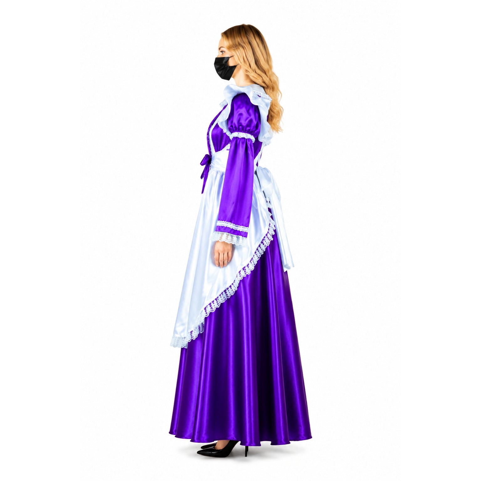 Purple satin dress G2004