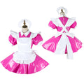 hot pink thin pvc dress G2008