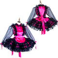 hot pink satin dress G2009