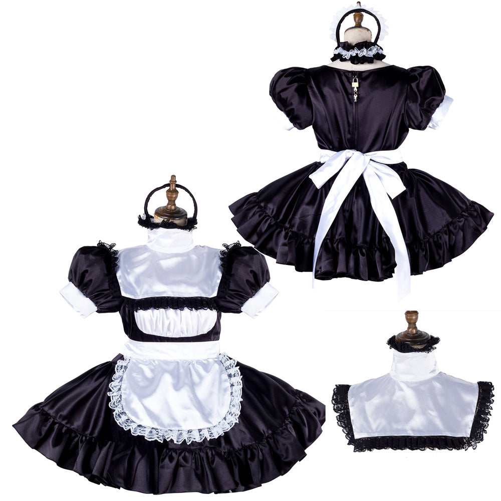 black satin dress G2020
