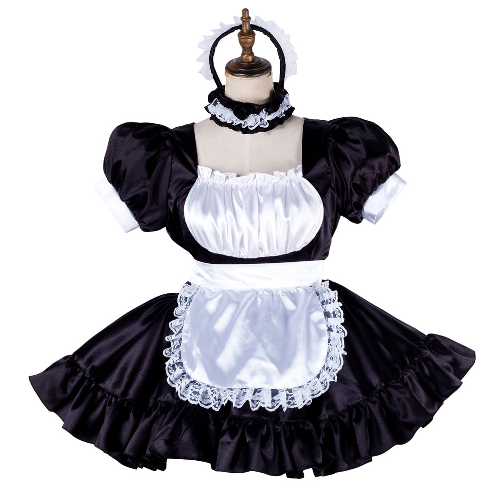 black satin dress G2020