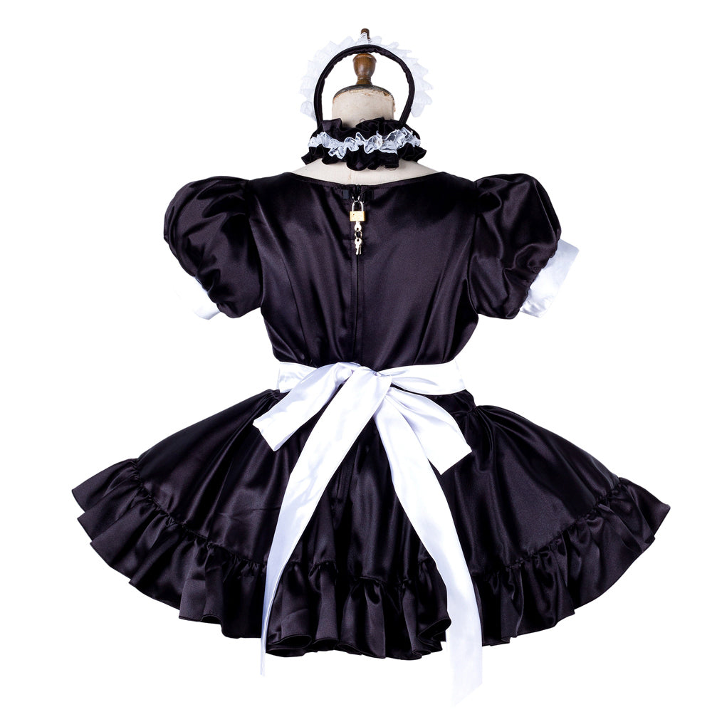 black satin dress G2020