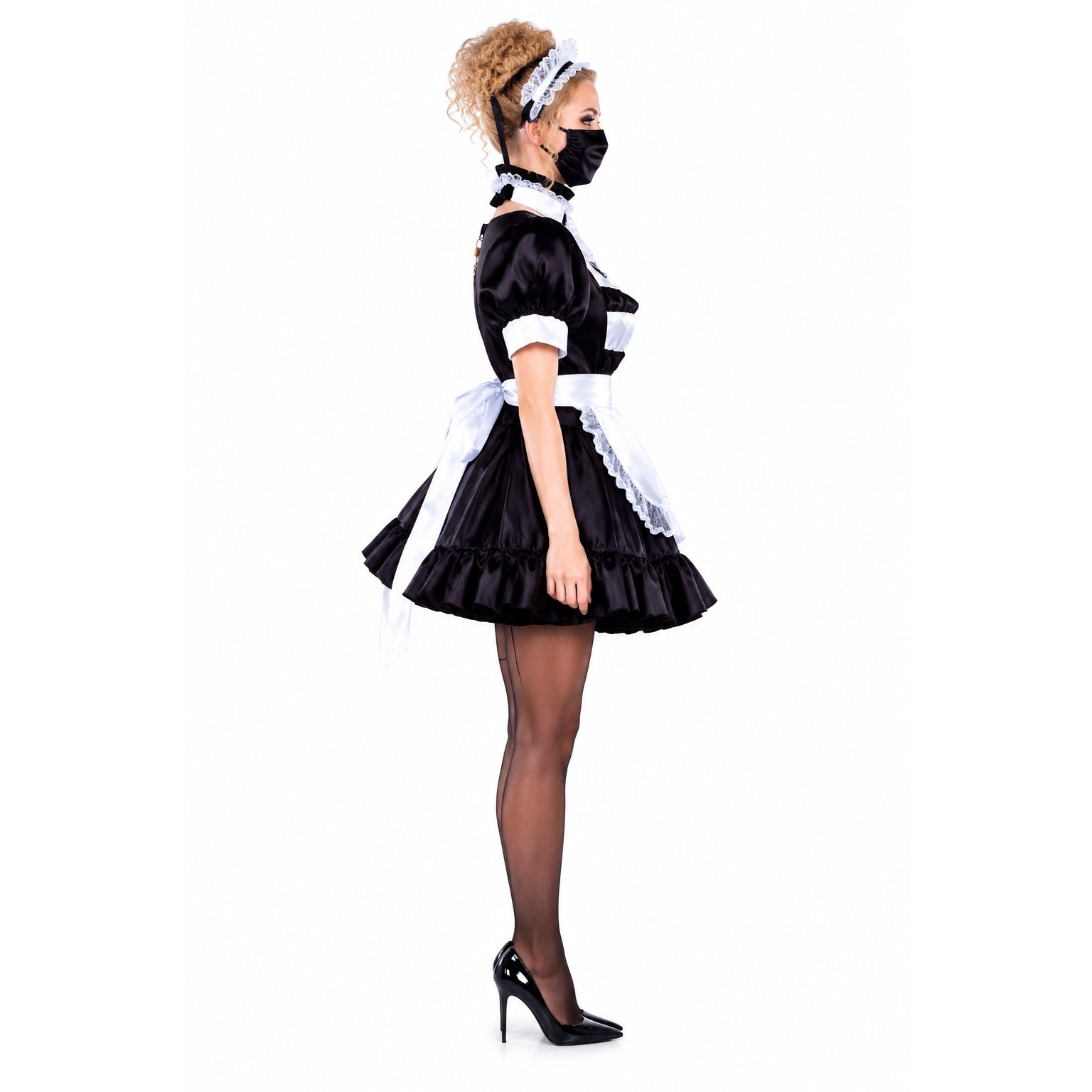 black satin dress G2020