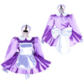 Purple satin dress G2036