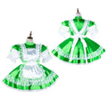 green satin dress G2040