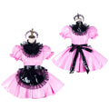 pink thin pvc dress G2042