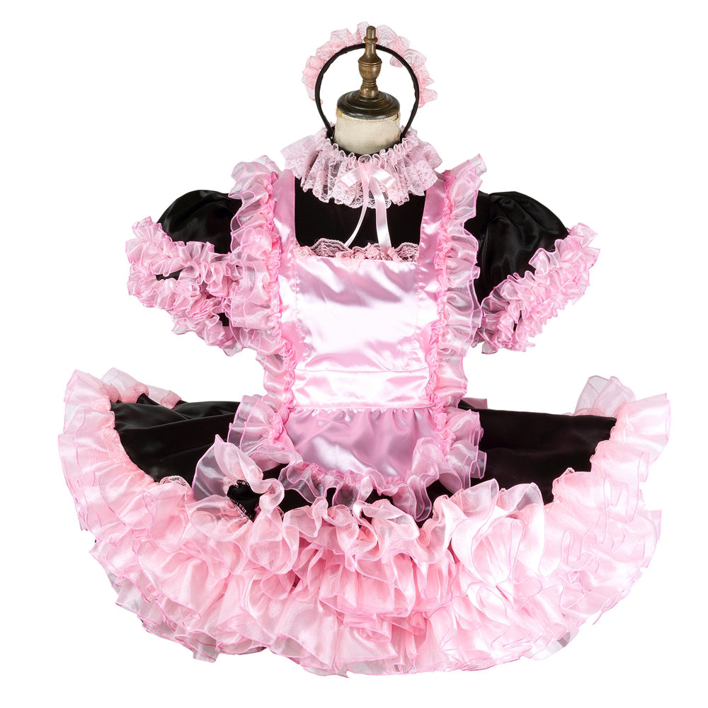black satin dress G2045