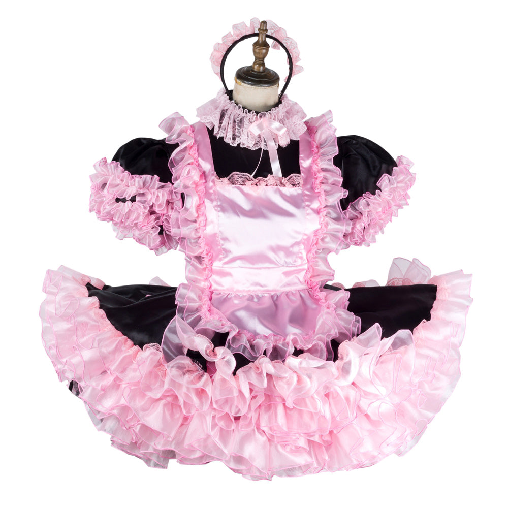 black satin dress G2045