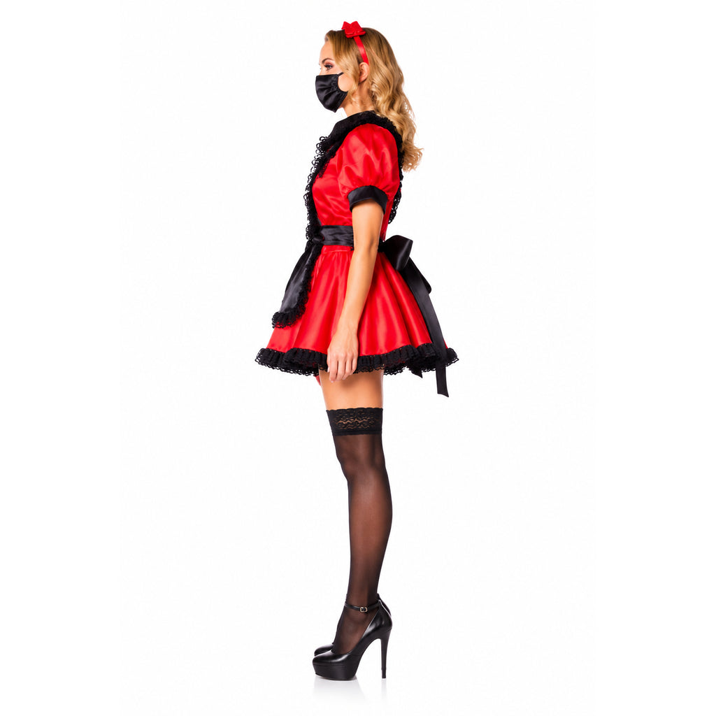 red satin dress G2047