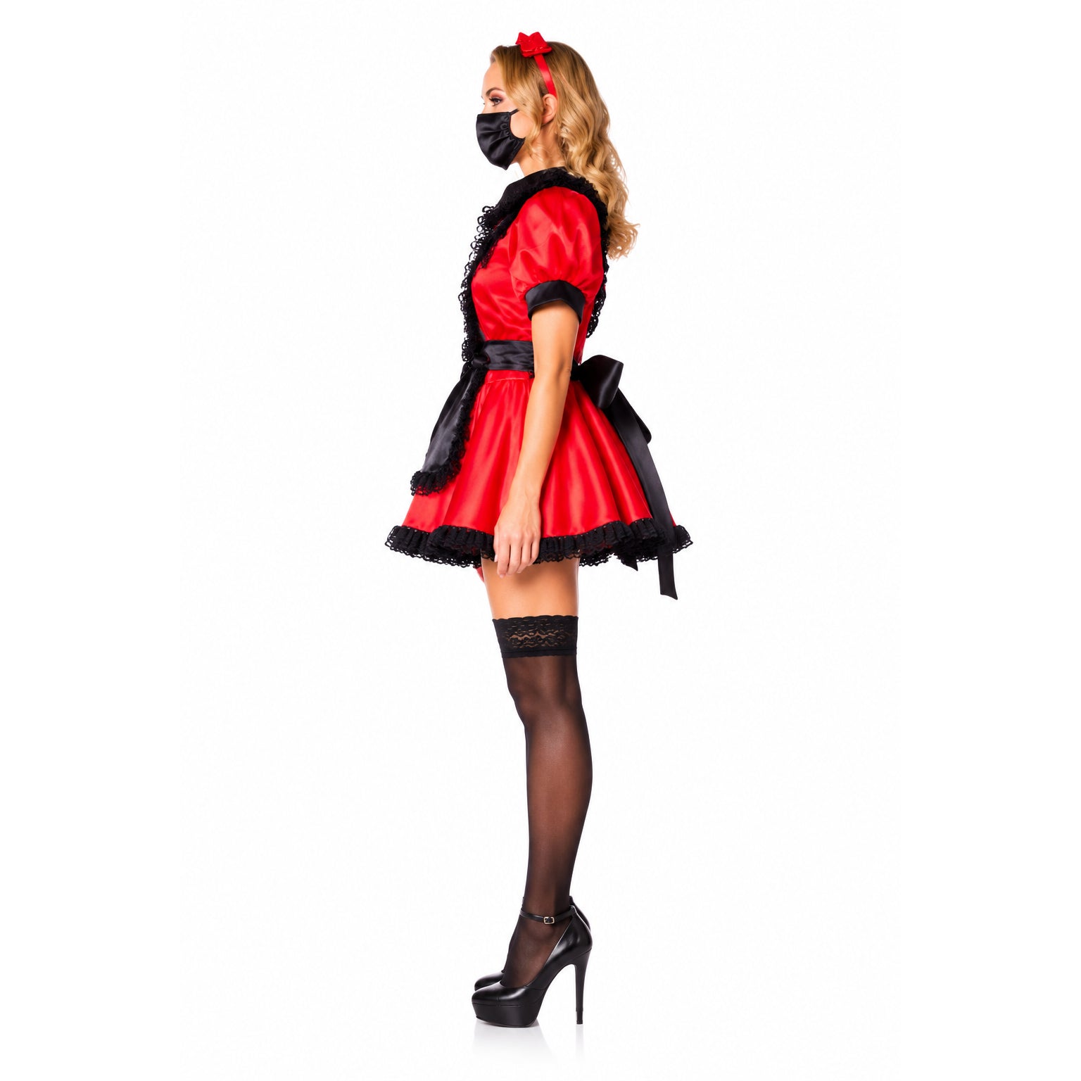 red satin dress G2047