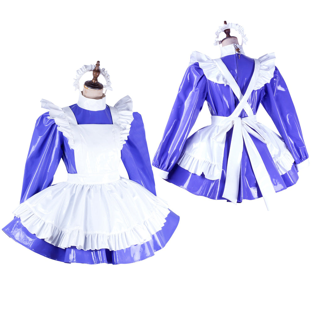 Purple thin pvc dress G2049