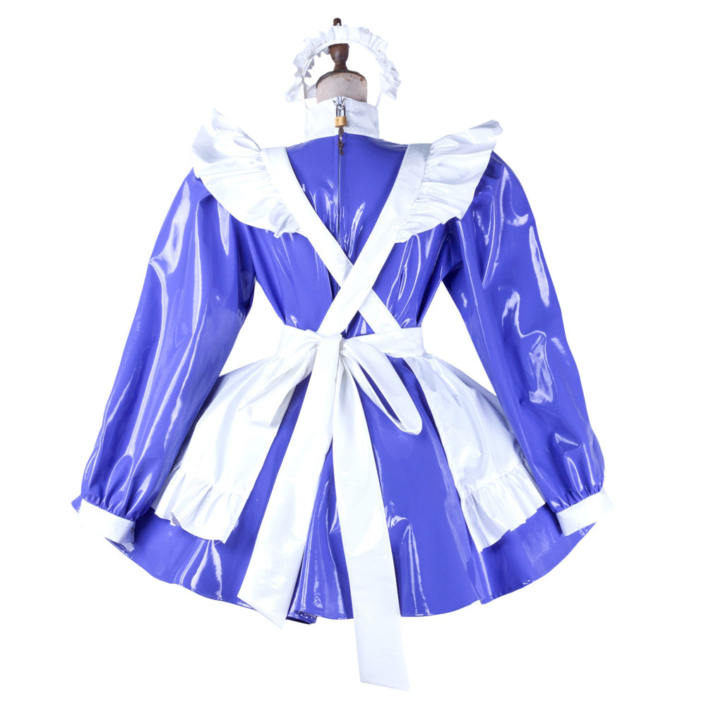 Purple thin pvc dress G2049