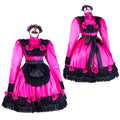 hot pink satin dress G2050