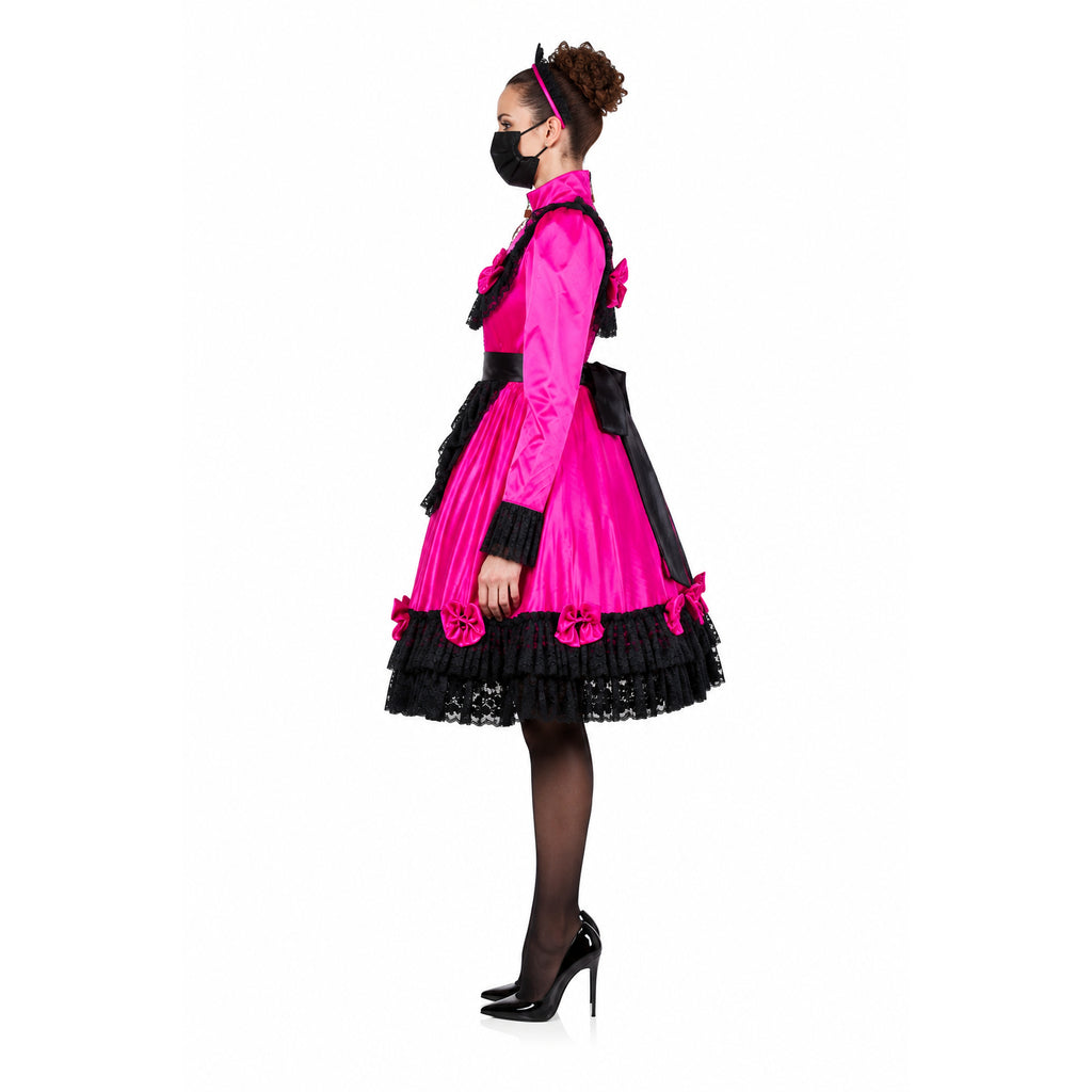hot pink satin dress G2050