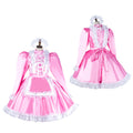 pink satin dress G2051