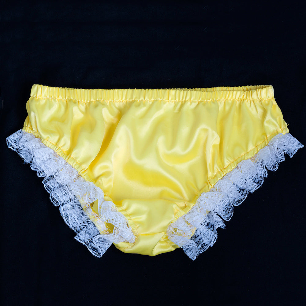 yellow satin panties  G2053P
