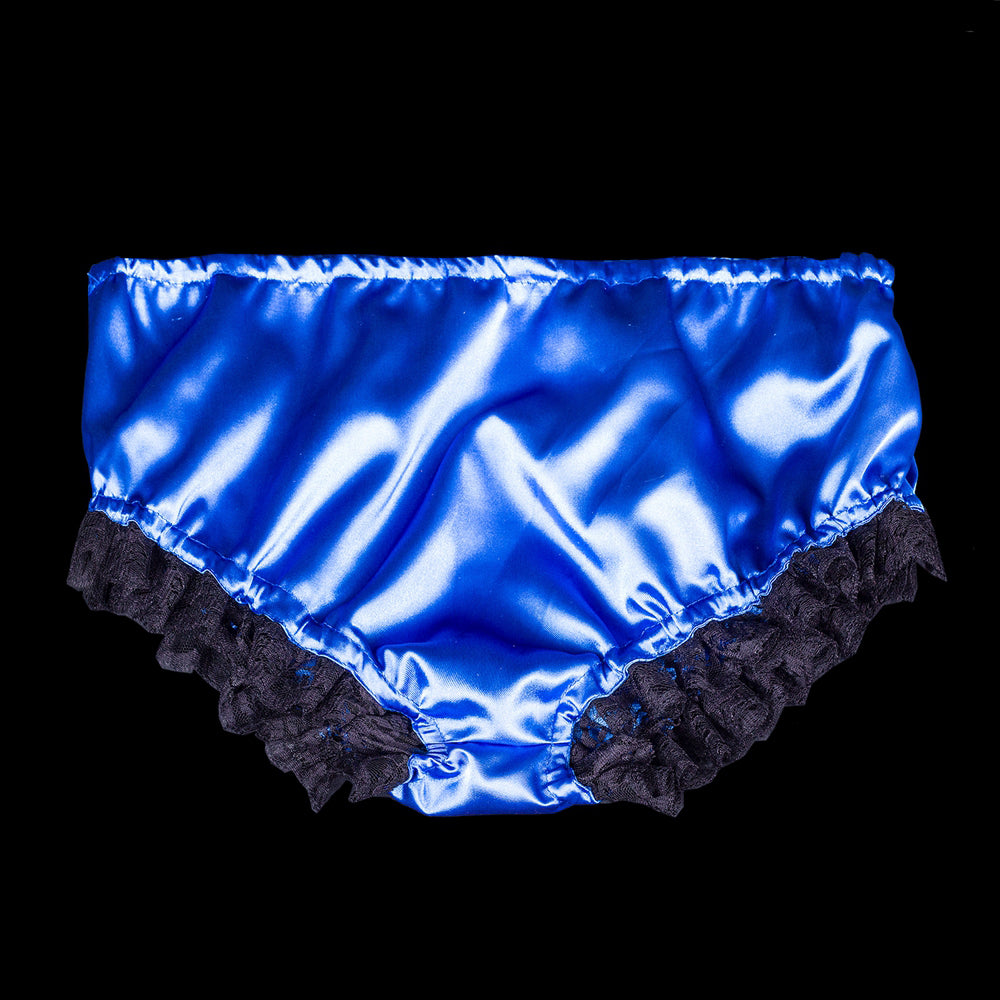 blue satin panties G2062