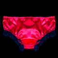 red satin panties G2063