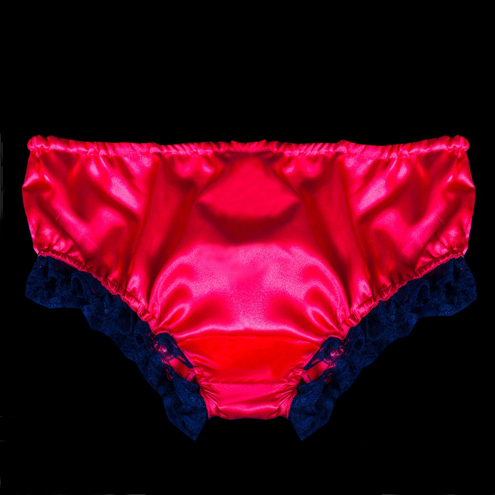 red satin panties G2063