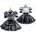silver thin pvc dress G2066