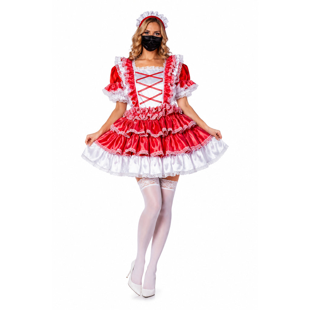 red satin dress G2120