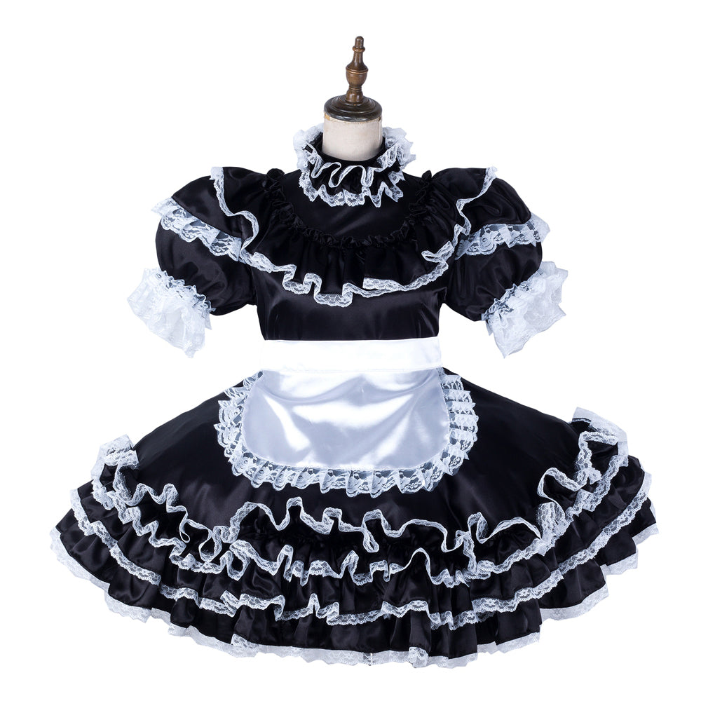 black satin dress G2123
