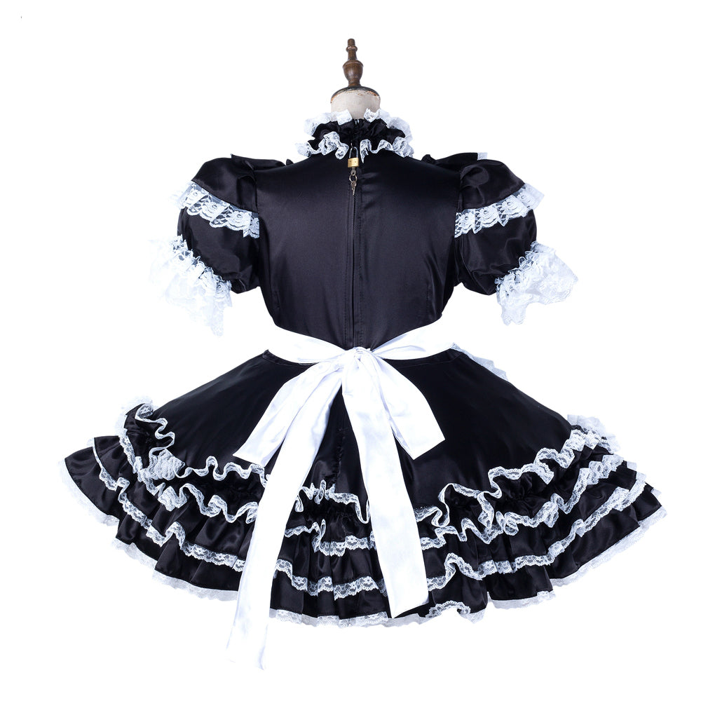 black satin dress G2123