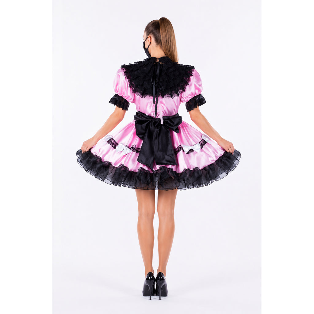 pink satin dress G2124